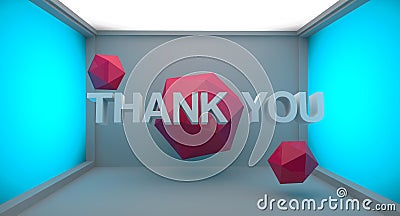 Thank You 3D Text Stock Photo